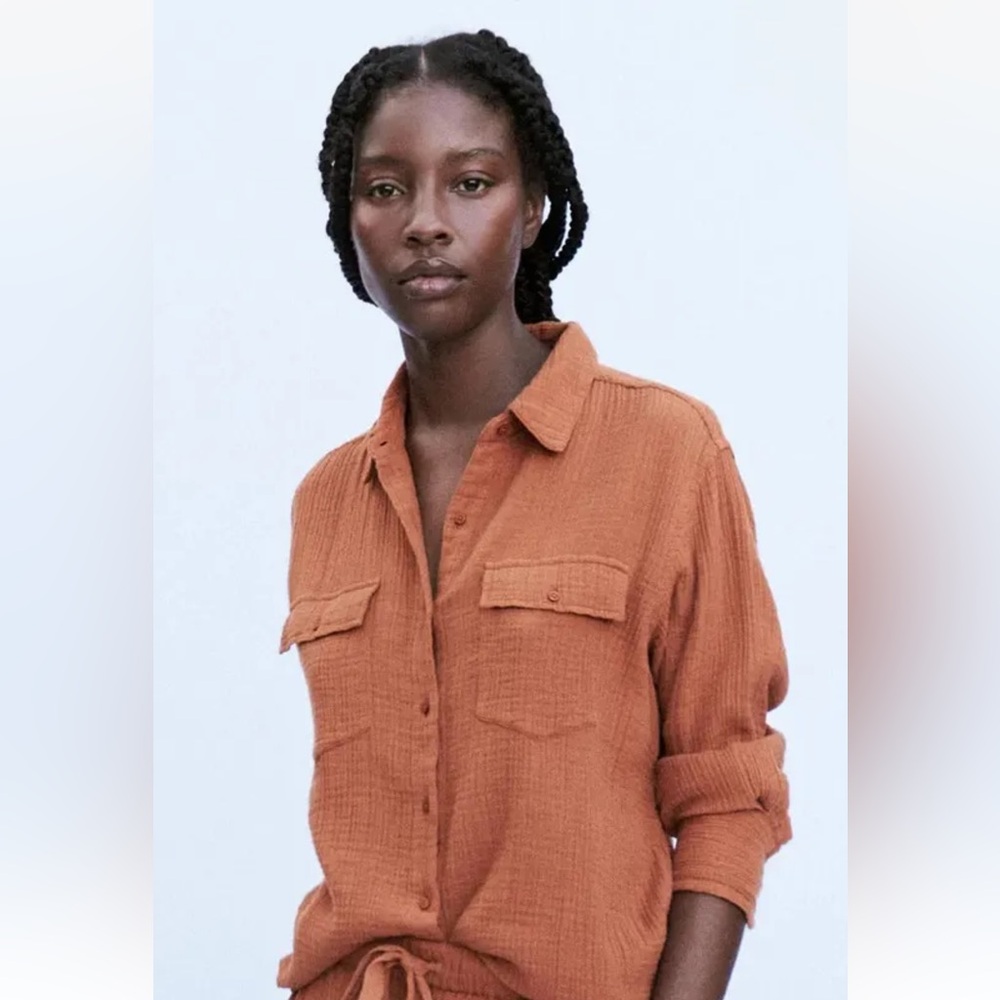 The Great. Rancho top in gauze. Size 0 xs.